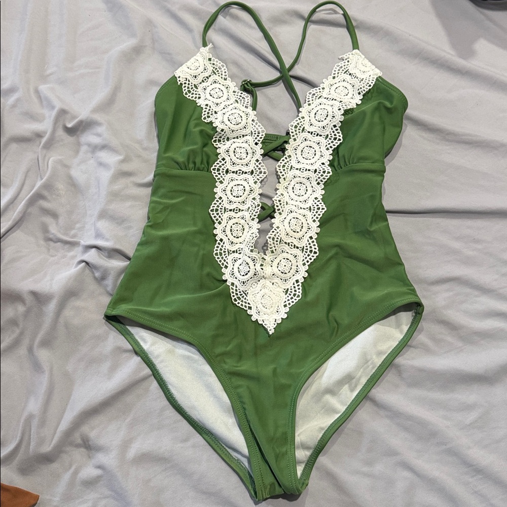 Green One-Piece Swimsuit